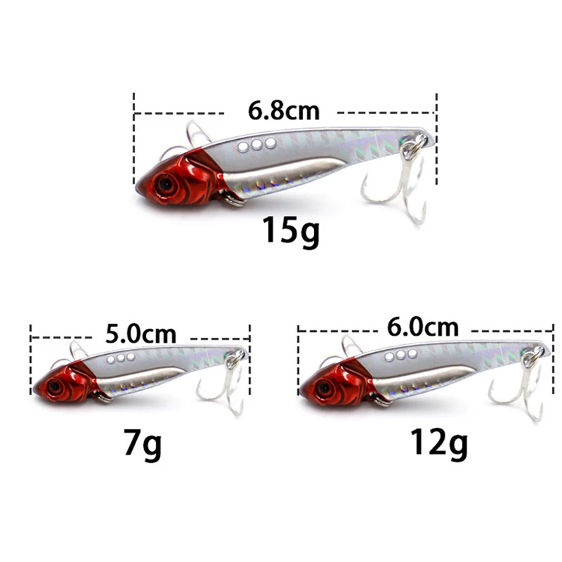 Новая Металлическая Лазерная Вибрирующая наживка 7/12/15 г рыболовные снасти, воблер вибрации Ложка Вилка и Тонущая приманка рыболовные снасти