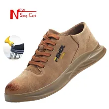 Мужская дышащая Рабочая страховая обувь легкие ударные защитные ботинки с мягкой подошвой Повседневная модная защитная обувь