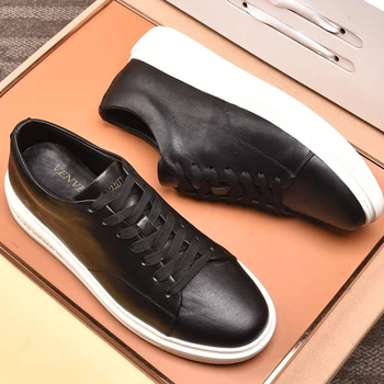 

Italian vvl flat sole casual men's shoes first layer calfskin leather inner lining sheepskin fine hand wear resistant rubber