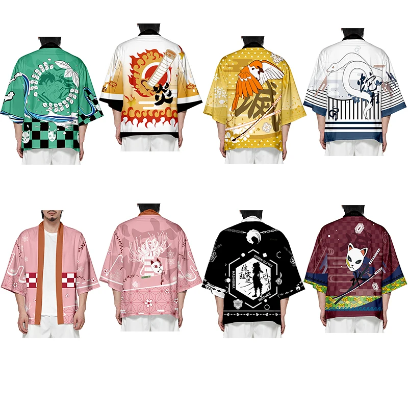 Anime Costumes Demon Slayer Cosplay Costume Nezuko Tanjirou Kochou Shinobu Tomioka Giyuu Festival Haori Yukata