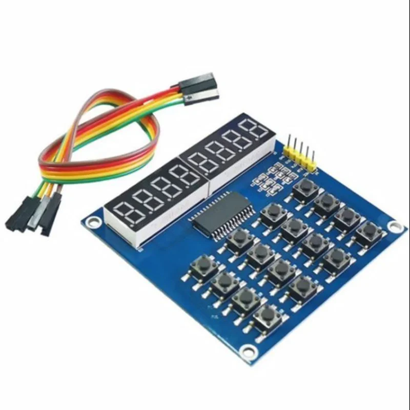 

TM1638 Module Key Display With Cables For AVR Arduino New 8-Bit Digital LED Tube 8-Bit Modules For Arduino DIY Kit