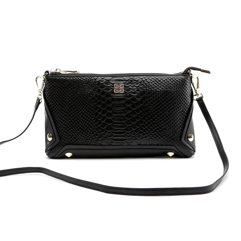 

2019 Autumn And Winter New Style Europe And America Women's Hundred Towers Cowhide Leather Single-shoulder Bag Snakeskin-Style S