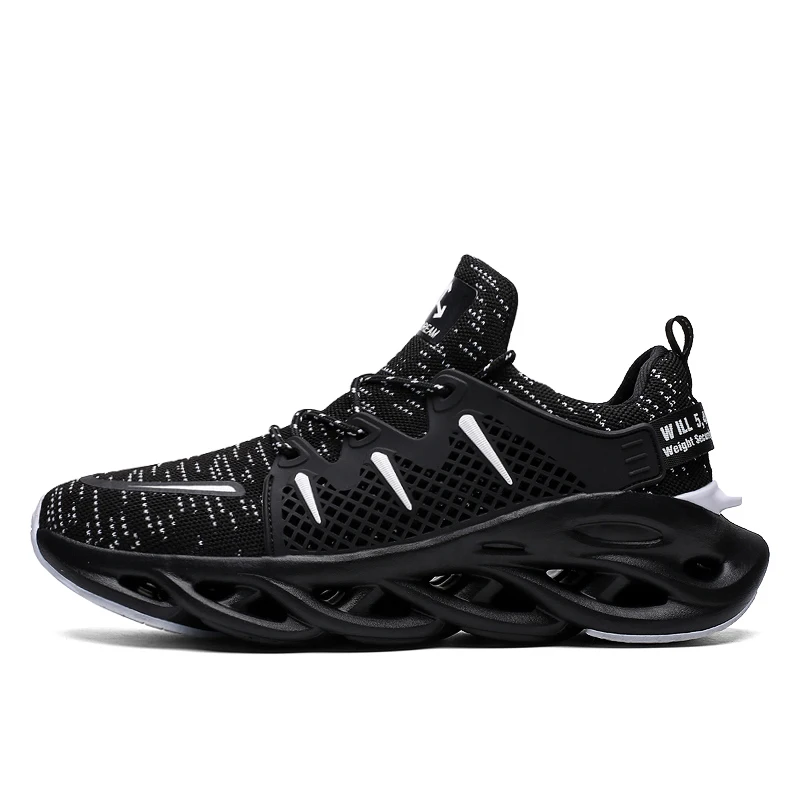 Новые легкие кроссовки для бега для мужчин амортизирующая износостойкая подошва для мужчин s спортивная обувь Дышащие Беговые кроссовки - Цвет: Black