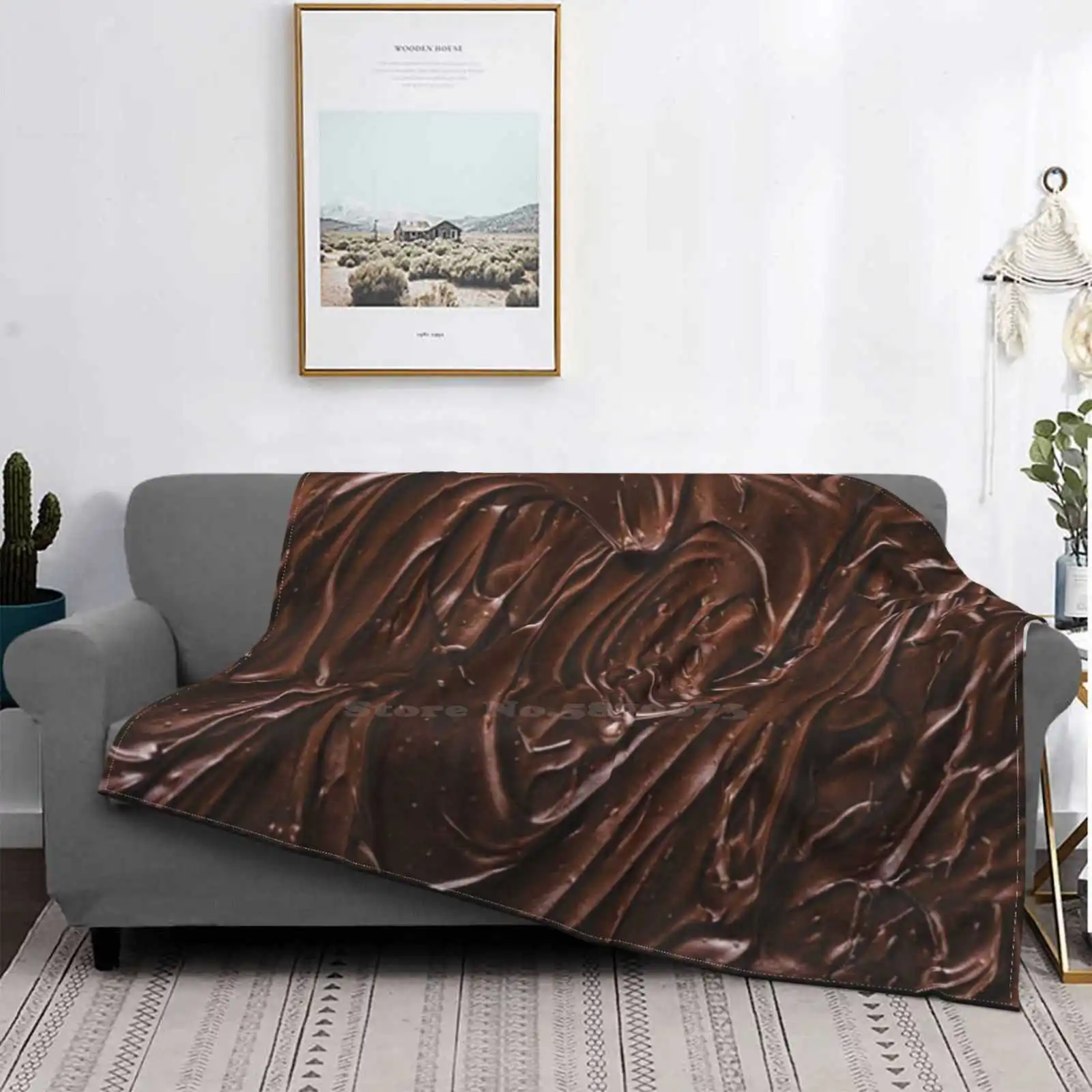 

For Better Or Worse , Chocolate Is Always The Best-Milk Chocolate Shaggy Throw Soft Warm Blanket Sofa / Bed / Travel Love Gifts