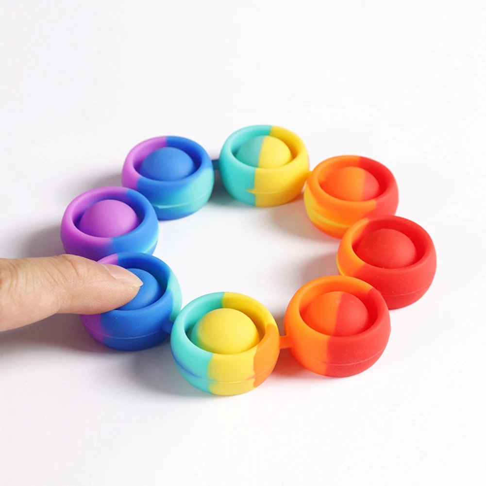 Push Bubble Bracelet Puzzle Wristband Toys Autism Special Needs Relaxing Concentration Training Squeeze Toy | Игрушки и хобби