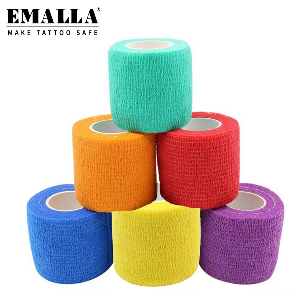 Disposable Tattoo Grip Cover Wrap Self Adhesive Elastic Bandage for Tattoo Machine Handle Tattoo Accessories 