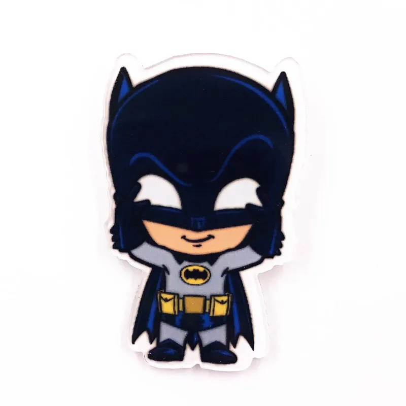 Комплект из 1 предмета; героя «Мстителей» акриловый значок Супермен «Человек-паук»; брошь с иконкой булавки для детей подарок на день рождения Одежда для детей Аксессуары - Цвет: Антикварная бронза