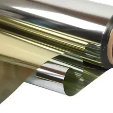 80 см x 4 м термоизоляционная стеклянная наклейка самоклеящаяся Солнцезащитная односторонняя зеркальная серебряная анти-УФ прочная Тонирующая пленка