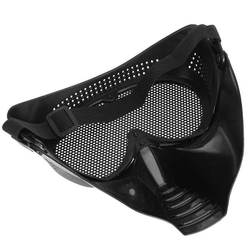 Tactical Steel Mesh Half Face Mask Army Outdoor Accessories Wargame Protective Hunting Shooting Military Airsoft Paintball Masks