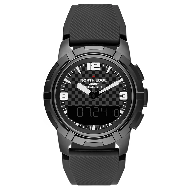 

Outdoor mountaineering watch NORTH EDGE weather forecast multi-functional waterproof asynchronous double-display high-color Watc