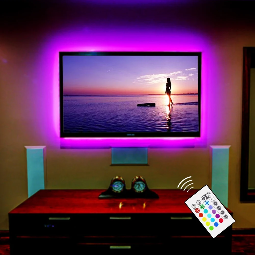 5V 5050 RGB 60SMD/M LED Strip Lights Bar TV Back Lighting Kit+USB 24 Key Remote 5V 5050 RGB 60SMD/M LED Strip Lights Bar TV Back Lighting Kit+USB 24 Key Remote
