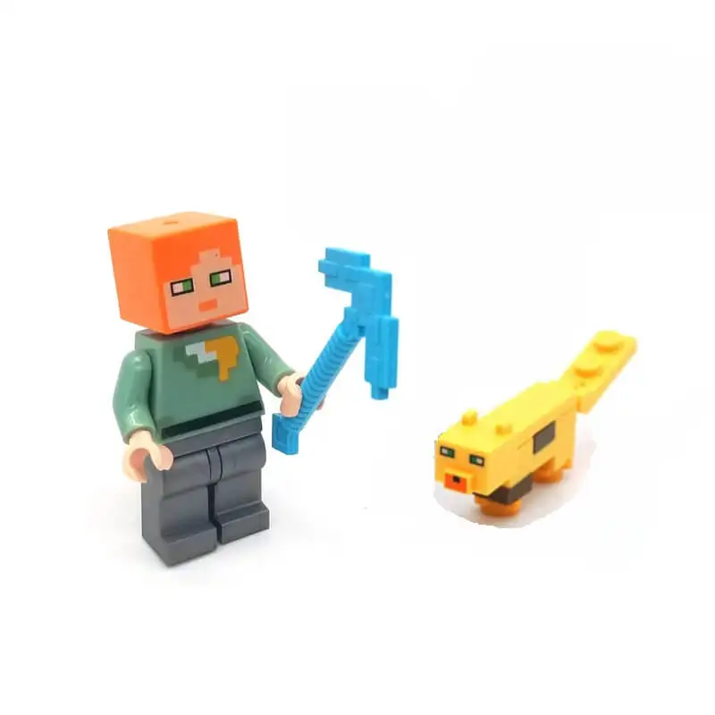 Golden Alex Diamond Steve Witch Wither Zombie Building Block Action Figures Bicks Toys Sets Golden Alex Diamond Steve Witch Wither Zombie Building Block Action Figures Bicks Toys Sets