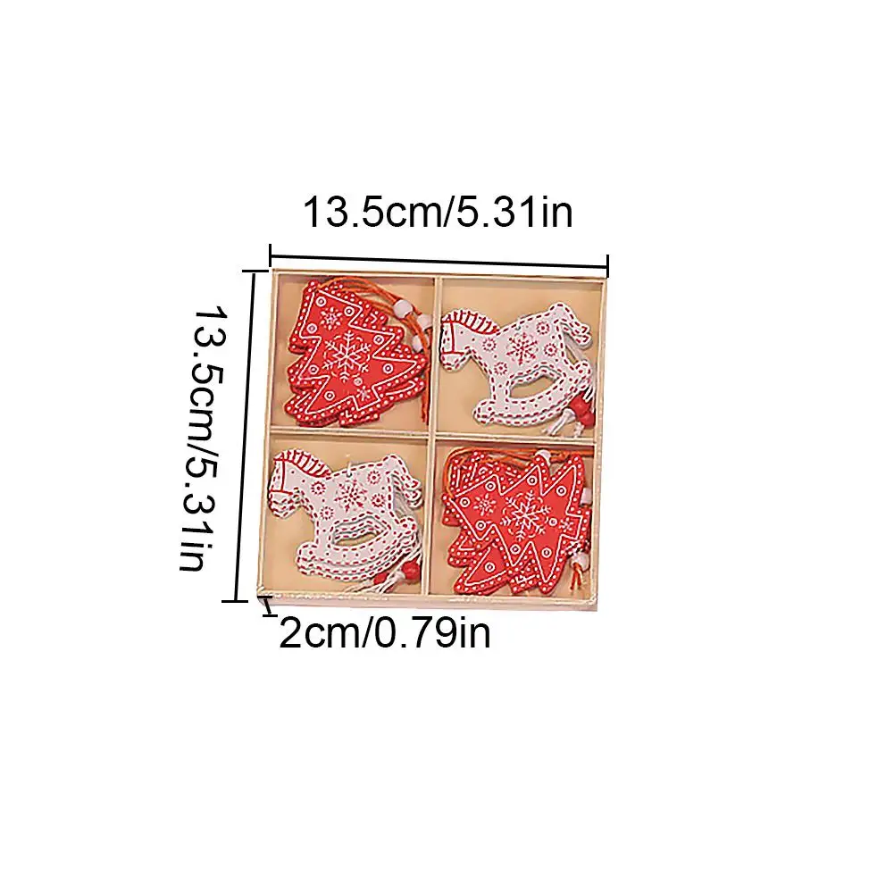 12 шт./компл. деревянные ремесла инновационная Рождественская елка Цвет Деревянные Подвески DIY аксессуары для украшения дома