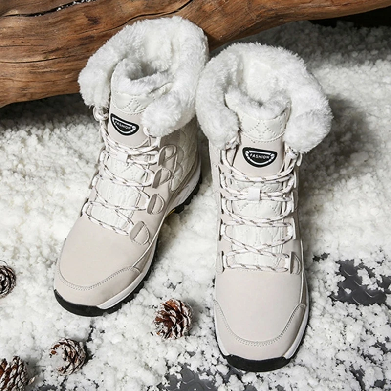 

DORATASIA Hot Sale Size 36-42 Winter Super Warm Fur Boots Fashion Sewing Non-slip Ankle Snow Boots Women 2019 Wedges Shoes Woman