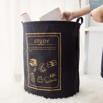 

Waterproof Laundry Basket Kids Toy Clothes Organizer Storage Basket Large Cotton Linen Clothes Basket Home DY035