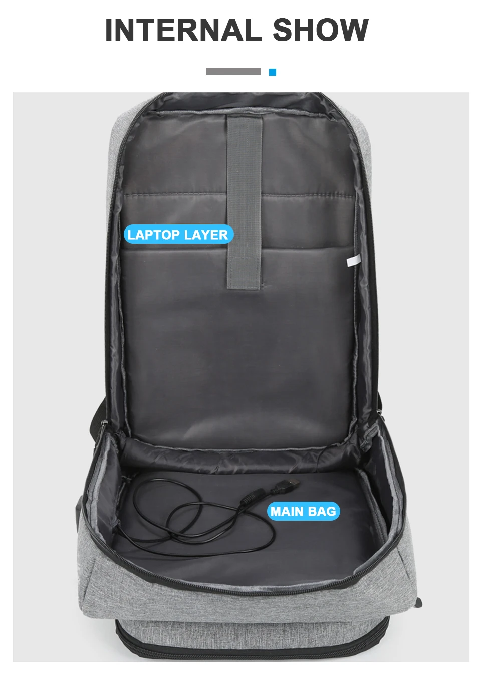 Business Backpack Smart Bagpack Laptop 15.6 Inch Men Travel Women Back Pack USB Charging Waterproof Notebook Male Female Bags (16)