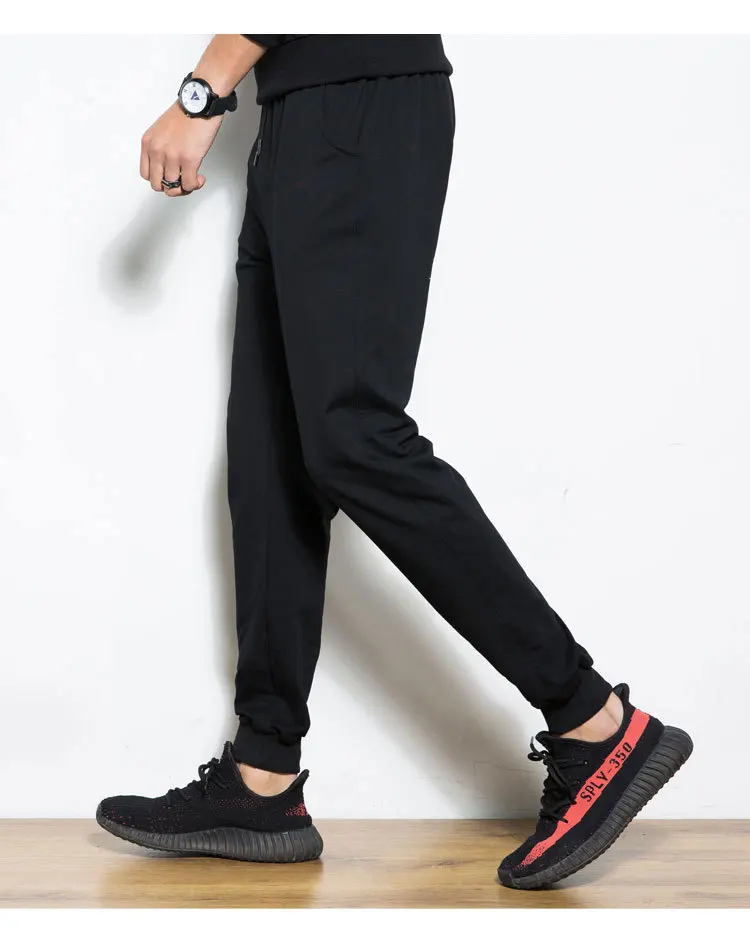 Spring And Autumn New Style MEN'S Casual Pants Thin Sweatpants Teenager Skinny Pants Students Sweatpants Men's Slip-Piece Agent
