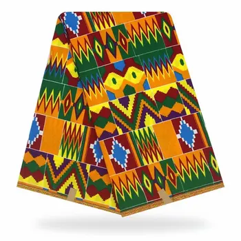 

ESEWING High Quality Ankara African Wax Print Fabric 100% Cotton 6 Yards Sewing Material For Dress Ghana Nigeria Wax Fabric
