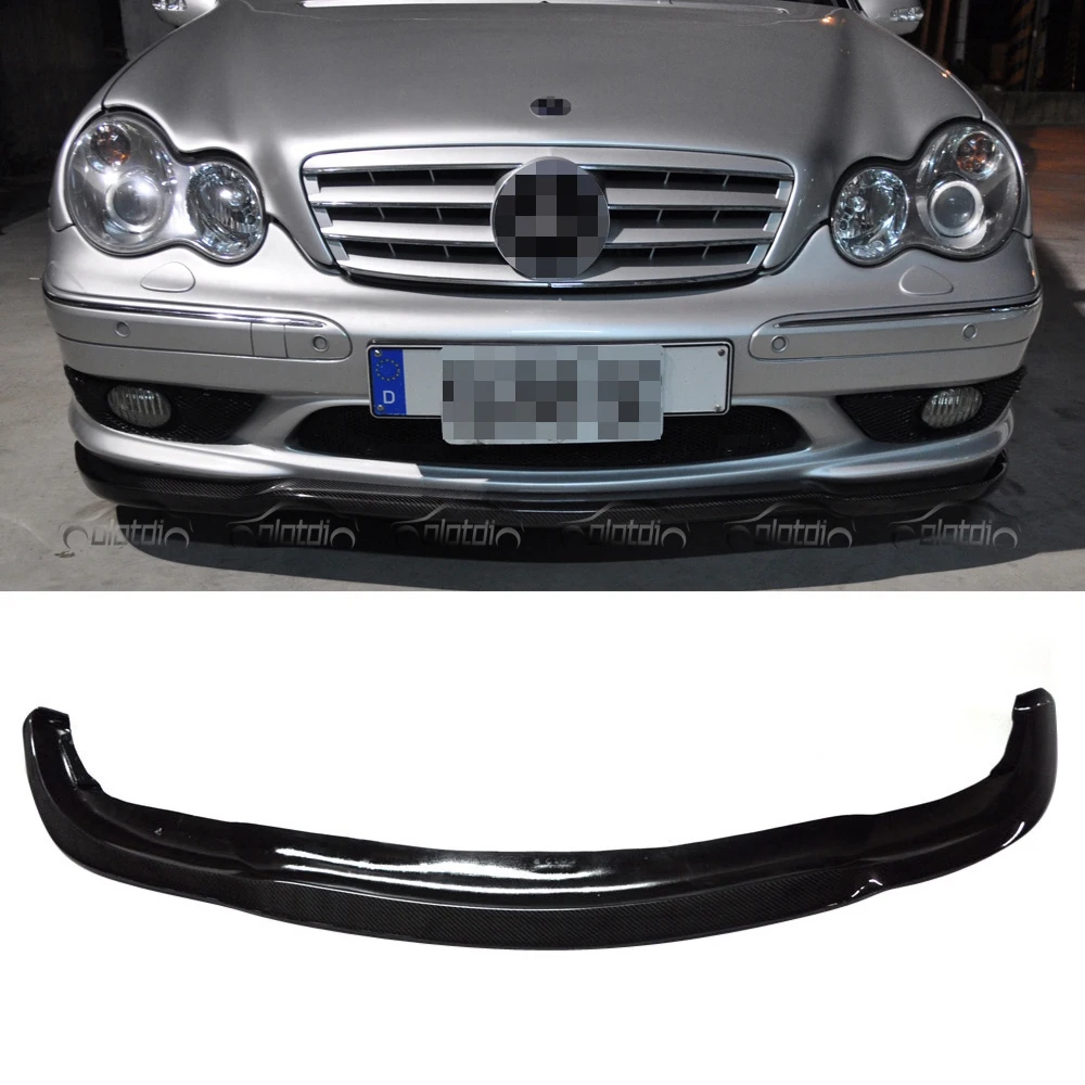 OLOTDI углеродное волокно передний бампер губ разветвители для Mercedes-BENZ W203 спорт