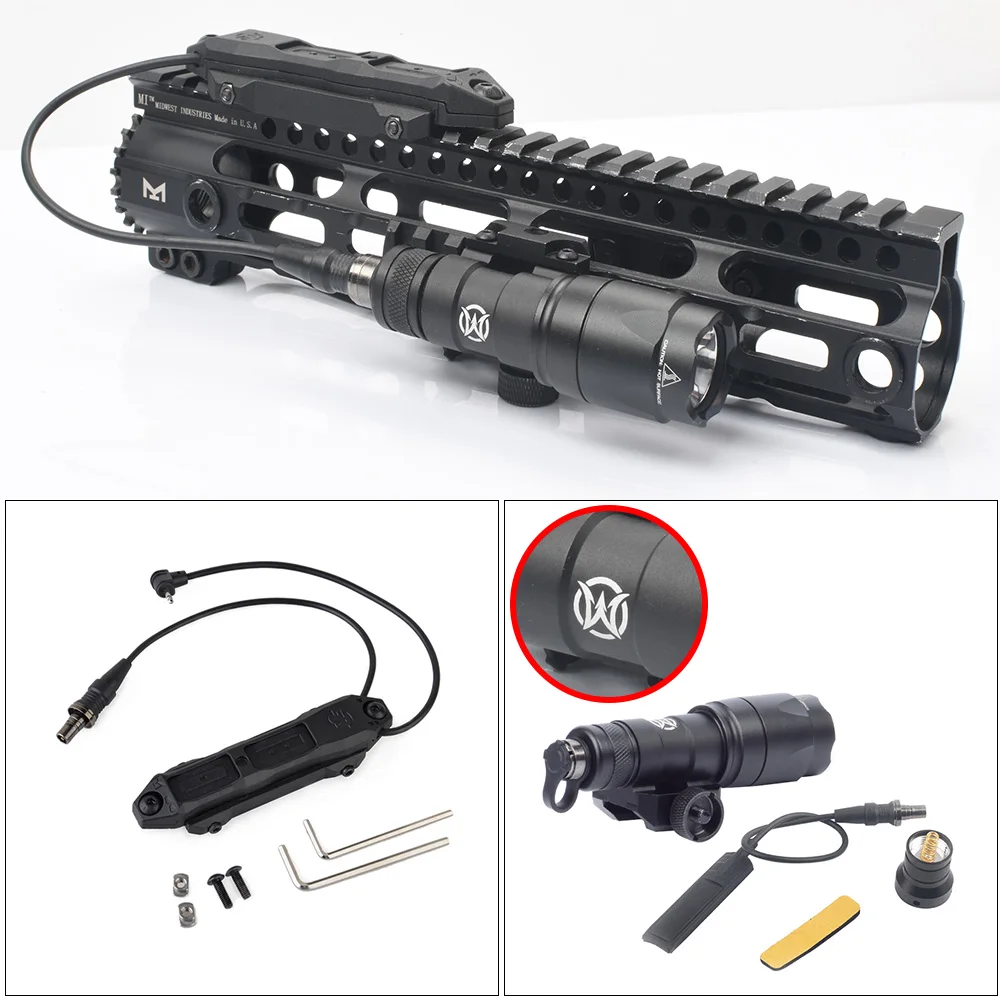 Пневматический пистолет suprefir M300 M300A M300B светодиодный 280LM оснащен двумя кнопками охотничья тактика светодиодный фонарик аксессуары M3X аксессуары - Цвет: NE04040BK-191BK(WD)