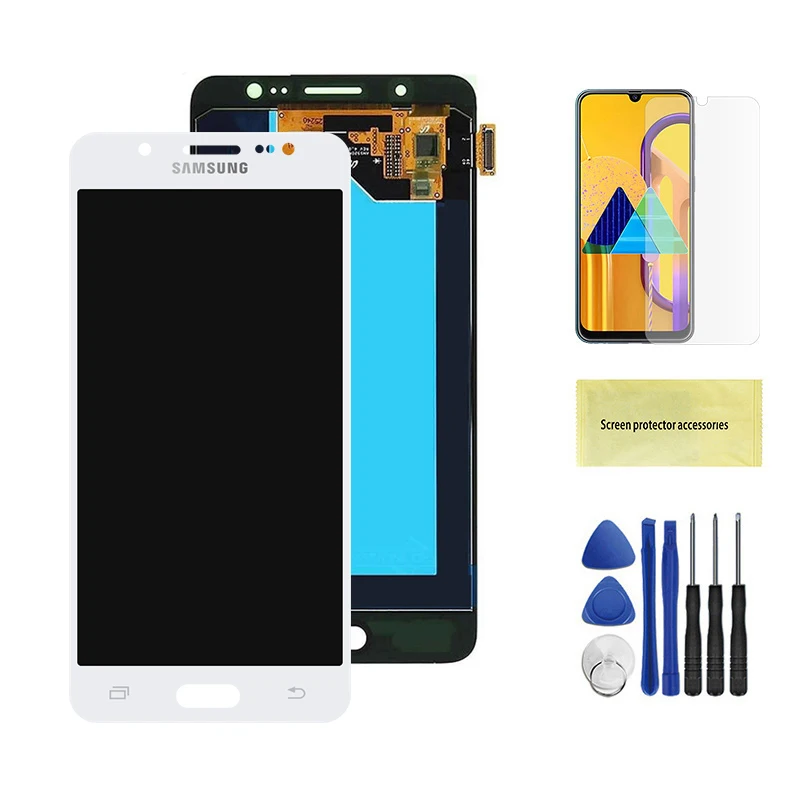 Original White AMOLED дисплей для samsung Galaxy J5 2106 lcd J510 дисплей сенсорный экран дигитайзер SM-J510F J510G J510Y J510M - Цвет: Original White