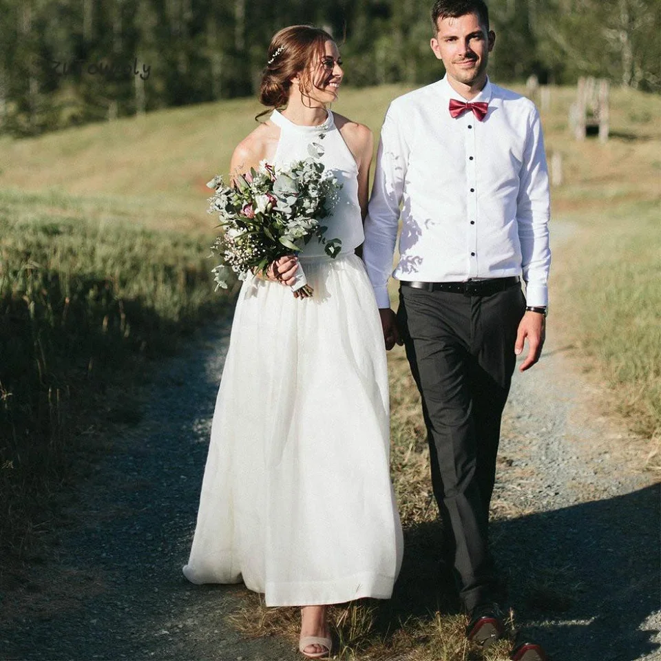 wedding dress simple boho