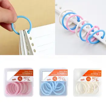 

Multifunction Colorful Transparent PE Material Binder Loose-leaf Rings Binder Folder Diary Pocket File Clip Clips Binding D M0S3