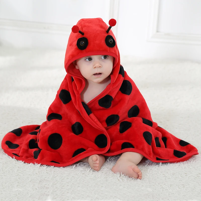 Infant Bebe Flannel Mantle Fleece Swaddle Stroller Warp for Toddlers Baby Bedding Cartoon Newborn Baby Capes Receiving Blankets - Цвет: 10