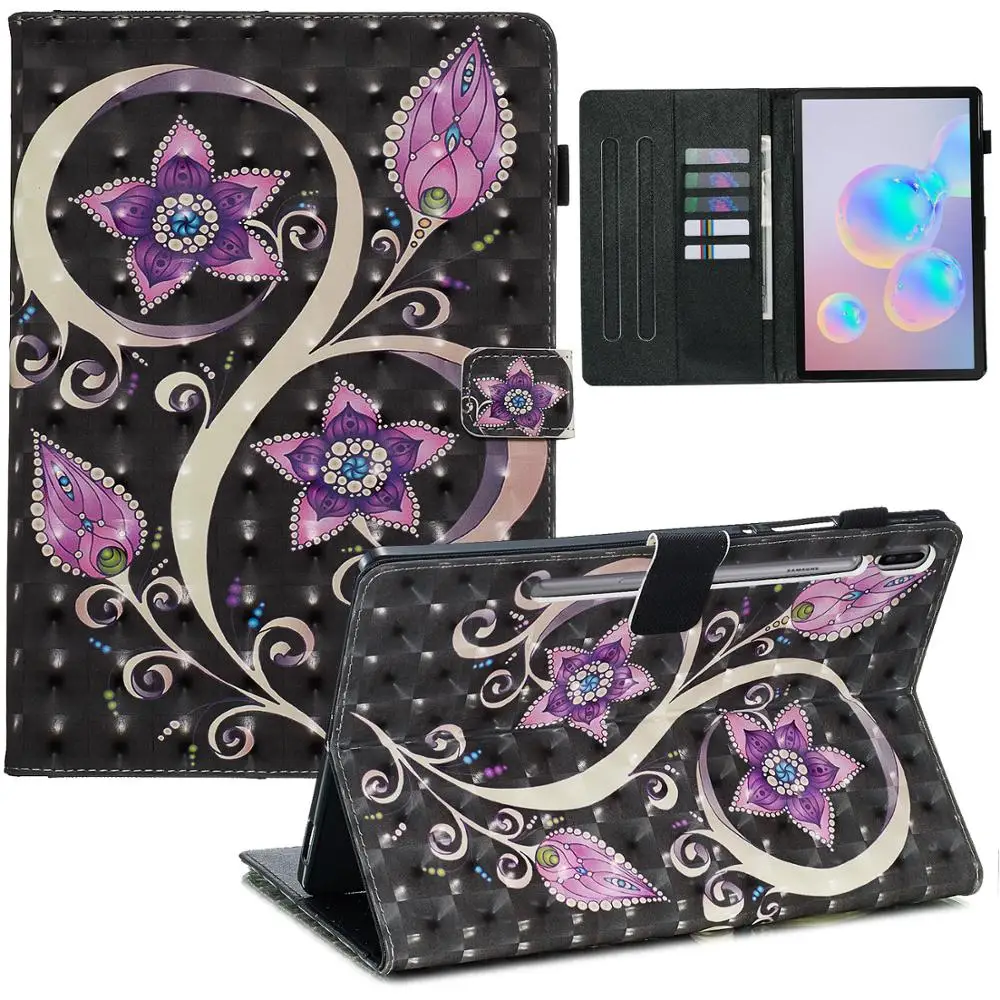Ｚ   S6 ̽ 10.5 2019 T860 SM-T860 Ŀ Funda º  PU  ׸ ĵ  + ŸϷ