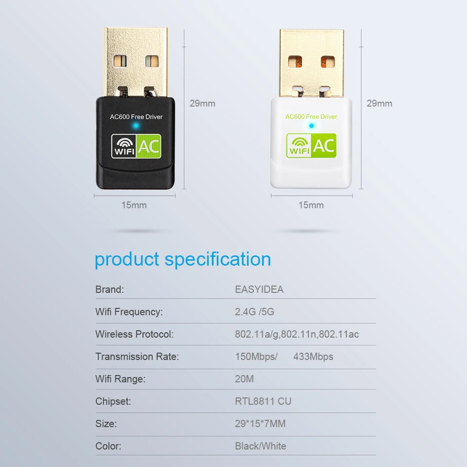 USB Wi-Fi Adapter Black / White