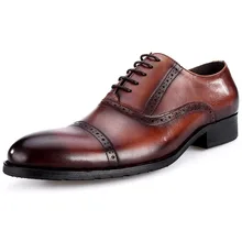 Brand 100% Genuine Leather Finger Cap Mens Dress Shoes Luxury Quality Handmade Designers Carved Formal Shoes Oxford Brand 100% Genuine Leather Finger Cap Mens Dress Shoes Luxury Quality Handmade Designers Carved Formal Shoes Oxford