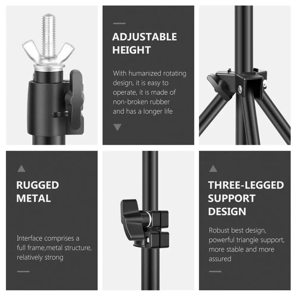  Neewer Photo Studio 8.5x9.8ft/2.6x3M Backdrop Stand Backdrop Support System with 6x9ft/1.8x2.8M Pol