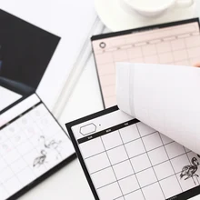 1pc 30 folha criativa simples semanal planejador livro desktop agenda mês plano rasgar o notebook trabalho eficiência resumo