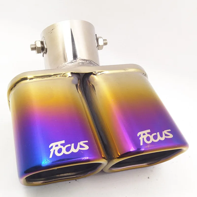 

Ford 12-15 New Fox Sub-Square Mouth XQ-TI with Logo Stainless Steel Muffler Decoration Tailpipe