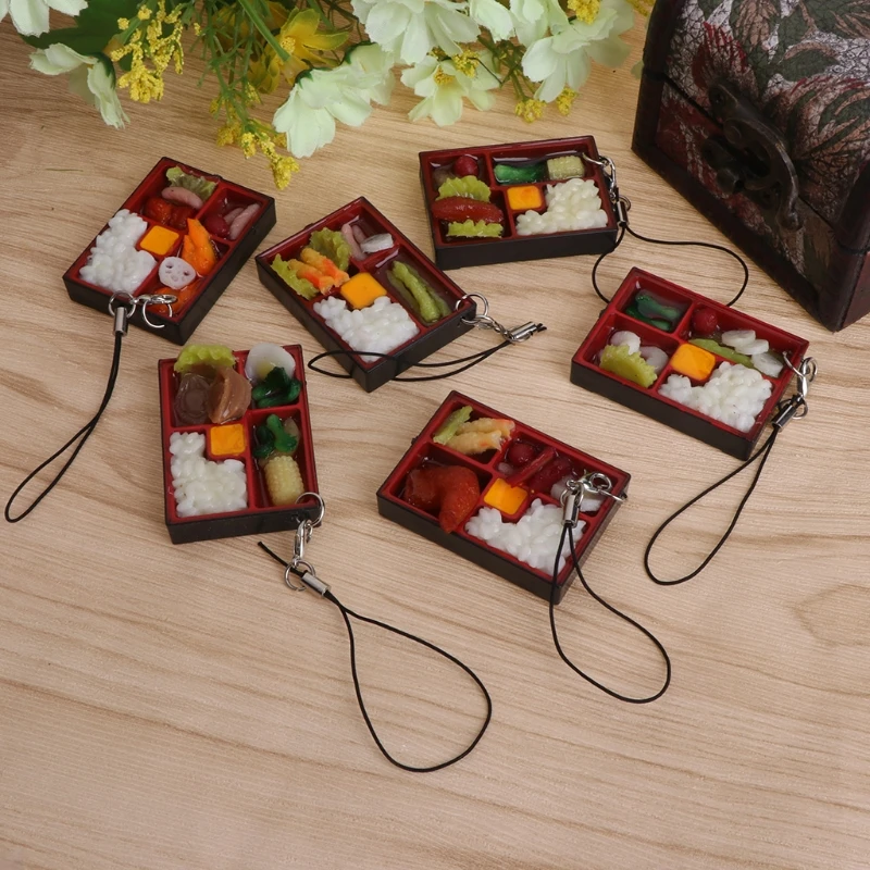 

Cute Food Bento Keychain Playhouse Kitchen Toys Funny Pretend Toys R9UE