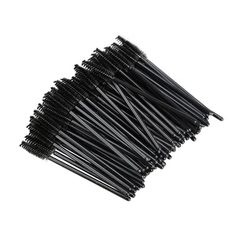 50pcs Makeup Brushes Nylon Eyelash bushes False Eyelashes brush sets & Kits Eyelash Comb Brush for Eyelashes