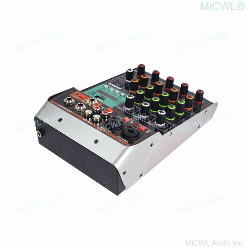 de som bluetooth, usb, 48v phantom power mixer, micwl af4