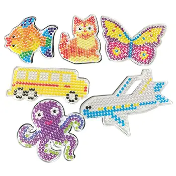 

12pcs Fuse Beads Boards Colorful Cartoon Plastic DIY Craft Beads Tray Fuse Beads Kit Pegboards Educational Toys for Children