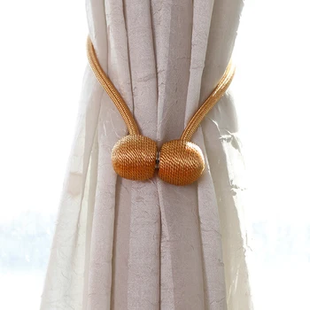 New Magnetic Ball Curtain Tiebacks Tie Rope Accessory Rods Accessoires Backs Holdbacks Buckle Clips Hook Holder Home Decor - Image 5