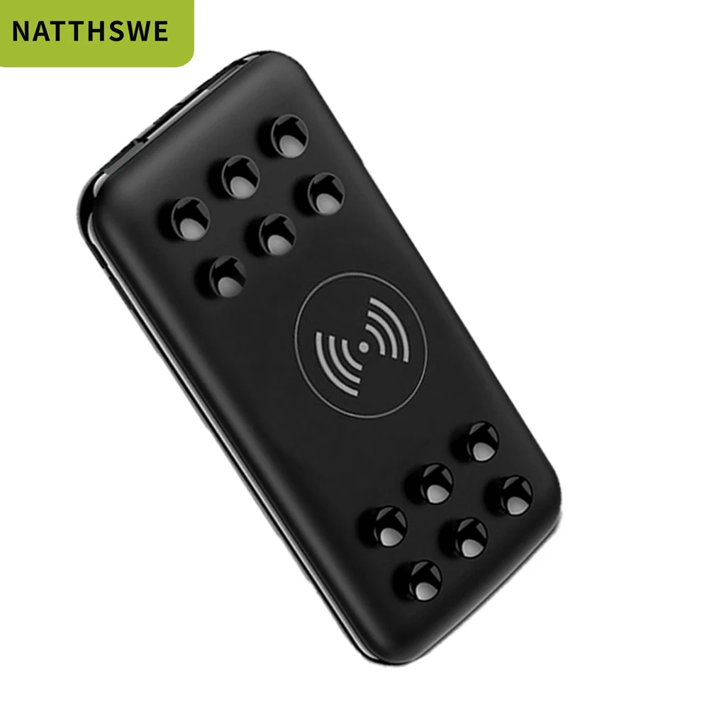  NATTHSWE Wireless Charging Ultra-thin 20000mAh Capacity Mobile Power Bank Suction Cup Type Portable
