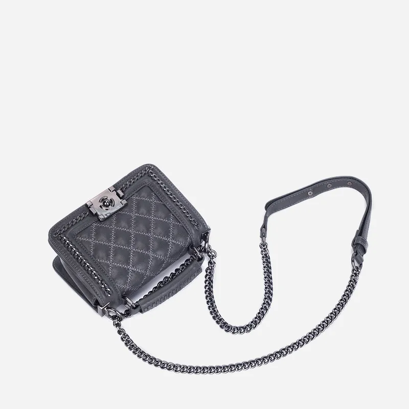 

2018 New Style Bag Rhombus Bag with Chain Shoulder Handbag a Generation of Fat Pu Brand WOMEN'S Bag