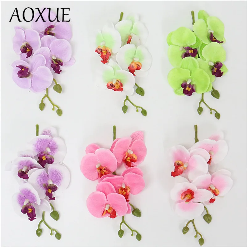 

DIY high simulation silk flower cute Phalaenopsis fake flower home decoration artificial flower living room table display floral