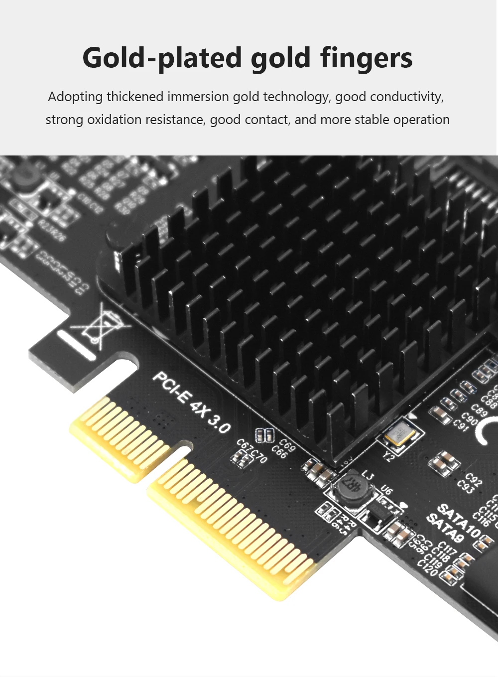 TISHRIC PCI-E SATA Controller Expansion Card - 6/8/10 Ports, ASM1166, PCI SATA3.0 Adapter Description Image.This Product Can Be Found With The Tag Names Adapter, Asm1166 6 ports, Asm1166 sata controller, Expansion card, Pci sata ide controller card