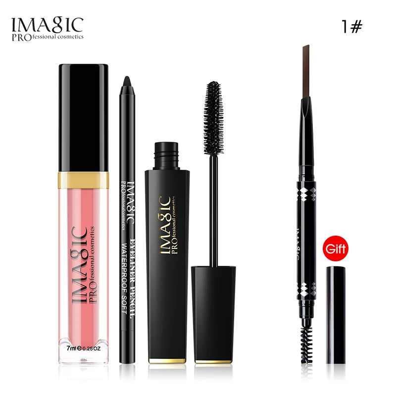 IMAGIC Makeup набор из 4 предметов купи 3 и 1 блеск для губ наклейка подводки глаз