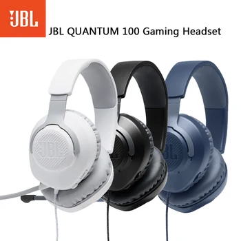 

New JBL QUANTUM 100 Wired Gaming Headset Virtual 7.1 Surround Channel Gaming Headset with MIC for PUBG OW Gamer Headphones