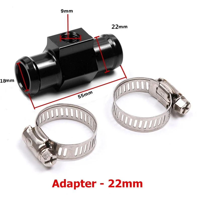 Adapter 22mm Upgrad KOSO универсальный мотоцикл цифровой Wtaer температура вольтметр синхронизации Многофункциональный Mini3 мотоцикл термометр Вольтметр - Цвет: Adapter 22mm