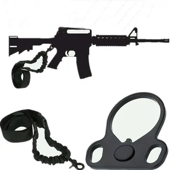 

Magorui AR15 Tactical Single Point Sling Strap + Dual Plate Mount Bungee End Plate Mount Adapter