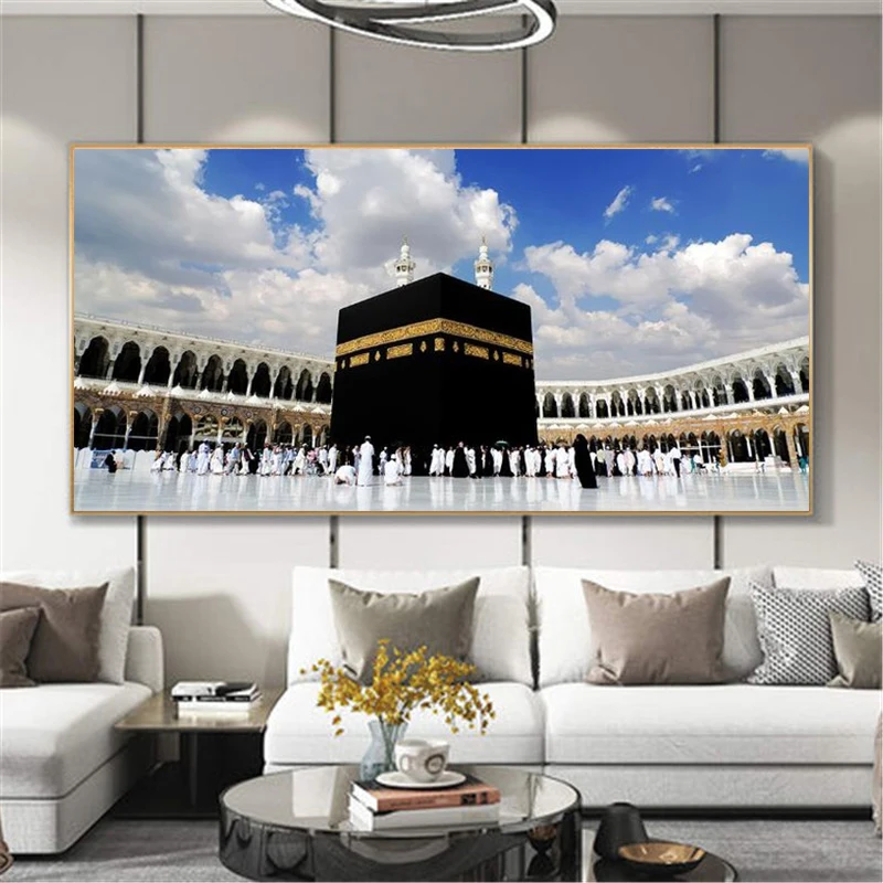 Muslim Famous Architecture Wall Art Canvas Posters and Prints Kaaba Pictures Islamic Paintings for Living Room | Дом и сад