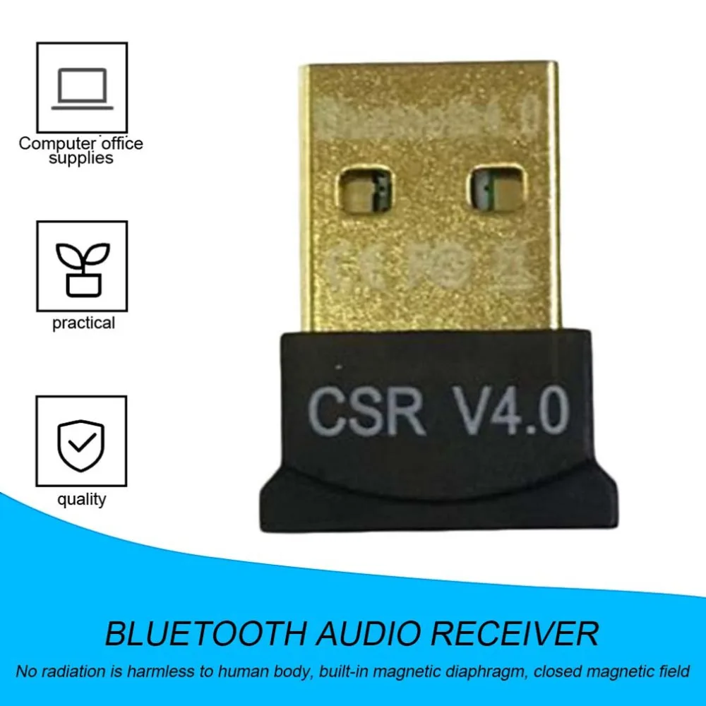 Мини USB Bluetooth адаптер CSR Двойной режим беспроводной V4.0 EDR ключ USB передатчик для Windows 7 8 10 ПК ноутбук