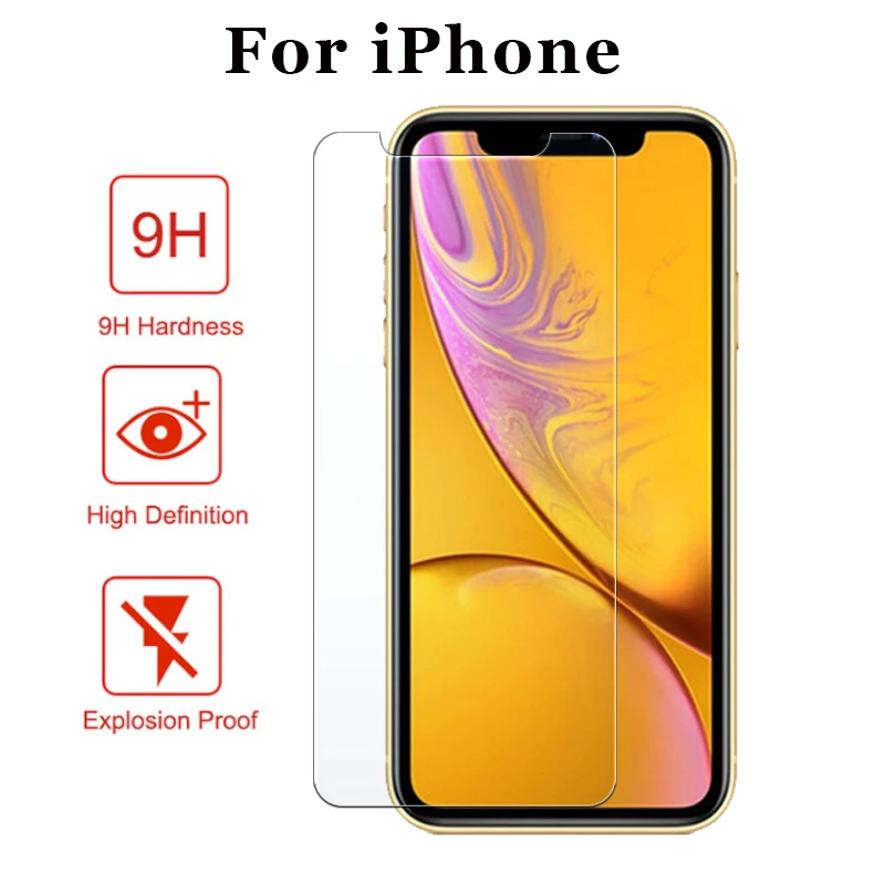 

Tempered Glass On The For iPhone 11 8 7 6 6S Plus X XS MAX glass 11 Pro MAX screen protector Protective Film For iphone 11 2019